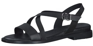 Tamaris Damen Sandal Flat - 1-28111-42 001 41 BLACK - TOUCH-IT