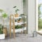 [en.casa] Pflanzenregal Hitra Stapelregal aus Bambus 3-TLG. Blumenregal Standregal mit 3 Ablagen Weiß Pflanztisch 85 x 65 x 30 cm Bambusregal stehend