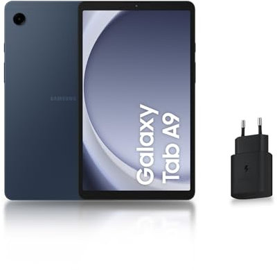 Samsung Galaxy Tab A9 Tablette Android, 128 Go de Stockage, Grand écran de 8.7, Wifi, Son riche, Bleu marine, avec Chargeur secteur rapide 25W inclus (version FR)