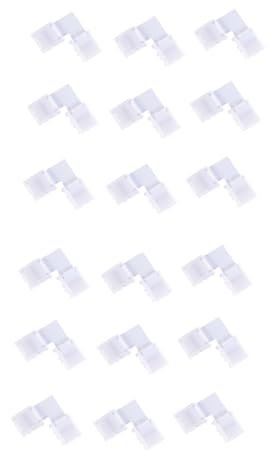 HEMOTON 30 Stk stoßverbinder LED Linker Adapter Lichtleiste Weiß