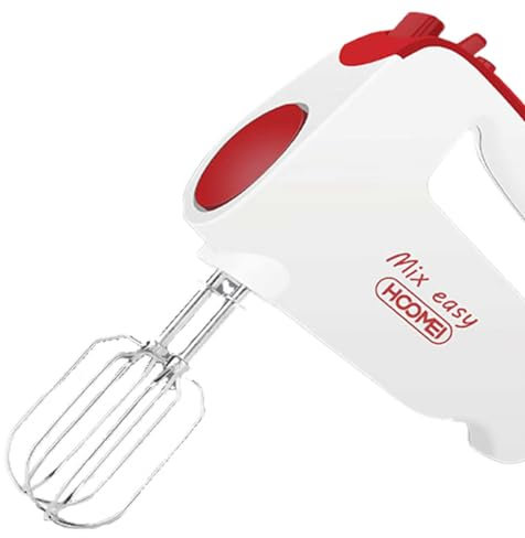 Sbattitore Elettrico per Dolci 250W, Frusta Elettrica da Cucina per Uova con 5 Velocità Funzione Turbo, Mescolatore per Cucina con 2 Ganci e Fruste in Acciaio