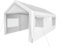 BIRCHTREE Heavy Duty Carport 10x20ft Car Canopy Outdoor Storage Shed Garage Party Tent Gazebo with Roll-up Ventilated Windows & Removable Sidewalls UV Resistant Waterproof Car Truck Boat White