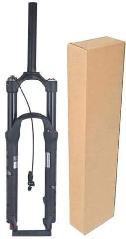 ZECHAO Fourche À Suspension for VTT avec Débattement 120 MM, Frein À Disque 26/27,5/29 Pouces Fourche Avant À Double Chambre À Air en Alliage avec Réglage du Rebond(Black-Remote Lock,29inch)