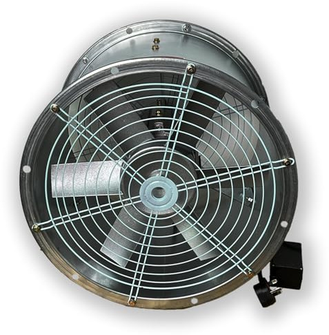 POWERSTAR ELECTRICALS Powerful Commercial Axial Metal Canopy Extractor Exhaust Duct Fan 12 16 18 & 20 inches Kitchens, Warehouses, Greenhouses, Hotels and All Commercial Places (16 Inches 400mm)