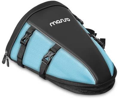 MOSISO Motorrad Hecktasche Multifunktionale wasserdichte Polyester Aufbewahrung Satteltasche, 10L Outdoor Sport Motorrad Rücksitz Leichter Tankrucksack Werkzeug Tragetasche mit Schultergurt,Eisblau