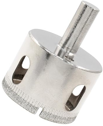 Cjueiom 1-5/8 (42mm) Diamond Coated Hole Saw Drill Bits, Professional Grade for Glass, Ceramic, Tile, Marble, Porcelain & Brick with Nickel-Plated Shank & Quick-Cool Slots, 1PCS