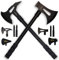 Xforst Axt Beil Axtset X-TM2 + X-TM3 Doppelseitige Äxte, aus Karbonstahl, Camping- und Survival-Äxte mit rutschfestem Griff – Ideal für Outdoor, Bushcraft