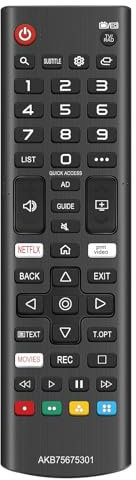 AULCMEET Remote Control,AKB75675301 AKB75675311 ABK75675325 New Replace Universal Remote fit for LG LED UHD 4K Smart TV 43UM71 43/50UM73 43/50UM74 43/50UM76 43/50UM77 43/50UM78 49/55UM71 49/55UM73