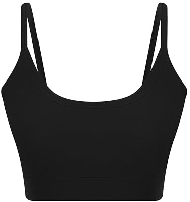 ALBERO NATUR Damen Bustier aus Bio-Baumwolle, GOTS-Zertifiziert – Weicher, elastischer Sport-BH (DE/NL/SE/PL, Alphanumerisch, XL, Regular, Regular, 1, Schwarz)