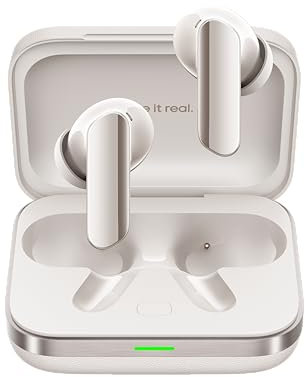realme Buds Air 7 Pro Cuffie wireless, Cancellazione del rumore in tempo reale fino a 53 dB, Traduzione istantanea AI, Design in alluminio aeronautico, bianco