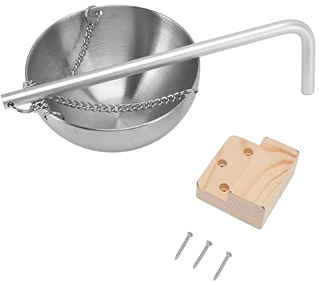 Grcfumo Stainless Steel Sauna Bowl, Aromatherapy Oil Cup with Screw, Sauna Essential Oil Bowl, Oil Bowl Sauna Room Accessories for Sauna Experience (S 3cm / 1.2in)