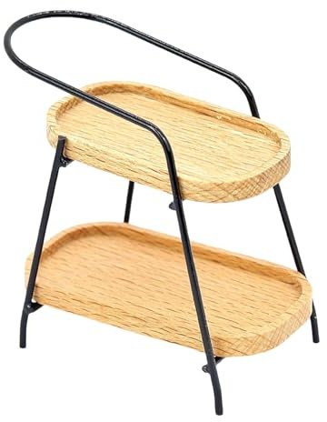 Display Rack For Doll House Wooden Storage Rack Model Display Stand 1:12 Model Toy Girls Dollhouses Pretend Play