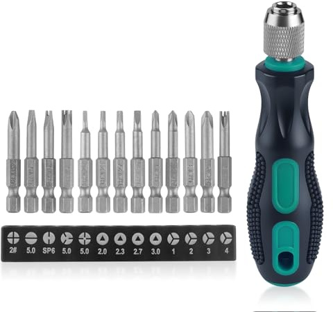 YiJiuBa 13 Stück Torx Schraubendreher Set, 50mm Sicherheits-Torx-Bit-Set mit magnetischen Spitzen, manipulationssichere Stern spezial schraubendreher, spezial bit set für Akkuschrauber