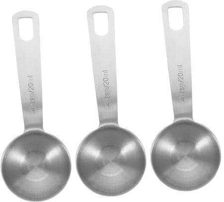 Cabilock 4 pièces Cuillères à Mesurer Inox Ustensiles de Cuisine Robustes pour Ingrédients Secs et Cuillères Précises pour Cuisson et Pâtisserie Adaptées Maison et Restaurant
