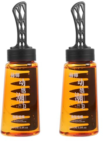 OSALADI 2 Stück Haarstyling Gel mit Kamm für Männer 2 In 1 Haargel mit Grobzinkigem Kamm Schnelles Styling und Feuchtigkeitsspendend Haarpflege für Tägliche Anwendung