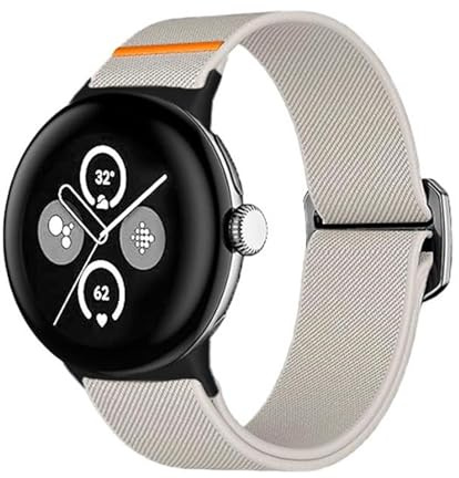 Wigento xDfind Nylon Armband für Google Pixel Watch 4/3 / 2/1 41mm elastisch Premium