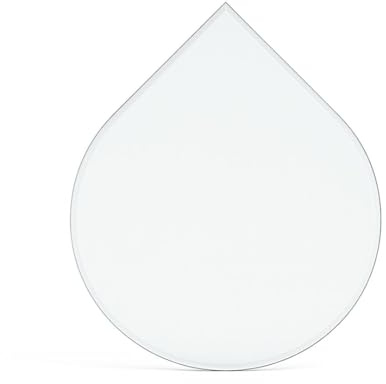 Feuercampus Funkenschutzplatte Glas Tropfen 100×100×0,6 cm ESG Kamin Bodenplatte hitzebeständig Schutzplatte Feuerstelle Ofenunterlage Sicherheitsglas Funkenschutz Kamin Glasplatte