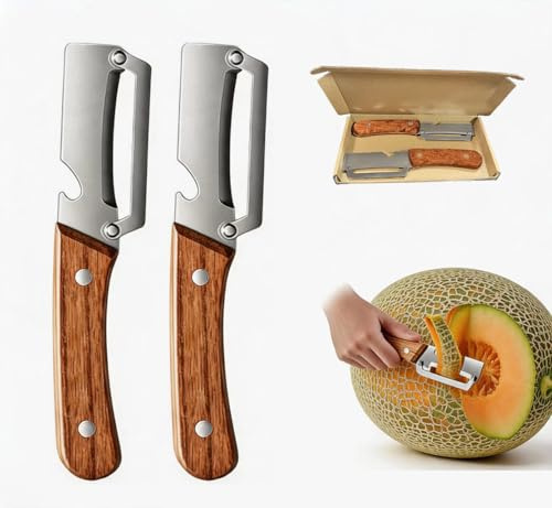 2er-Set Schälmesser, multifunktionaler Gemüseschäler mit automatischer Schnittstärkenregulierung und Flaschenöffner, geeignet zum handschäler Obst und Gemüse mit dicker Schale.