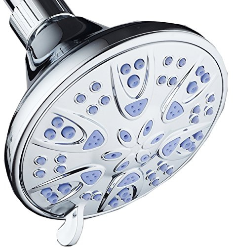 AquaDance Antimicrobial – Anti-Clog High-Pressure 6-Setting Shower Head 4 Sunset Blue