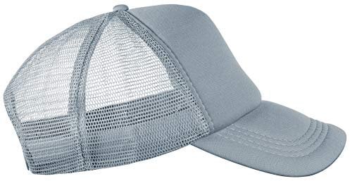 Balinco Trucker Cap Mütze Classic Happy für Herren und Damen, One Size Snapback (Grey)