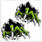 SkinoEu® 1 Paar Vinyl Aufkleber Autoaufkleber Kralle Tier Racing Rallye Stickers Auto Moto Motorrad Fahrrad Fenster Tür Tuning B 135