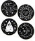 Untersetzer Ouija 4-teiliges Coster Set 9,5 x 9,5 cm