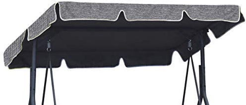 Universal Sonnendach für Hollywoodschaukel Dach-Plane ca 115 x 188 cm für Garten-Schaukel Dachplane Ersatzdach Flachs [101]