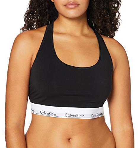 Calvin Klein Women's Unlined Bralette (Ff) 000qf5116e Bralette, Black (Black), XXL