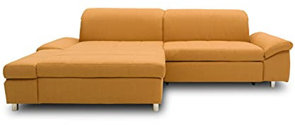 DOMO. collection Ecksofa Mika, Sofa in L-Form, Eckcouch, Polsterecke 260 x 178 x 80 cm (BxTxH), gelb