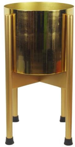 Leaf Metal Planter, Gold, 38.5cm