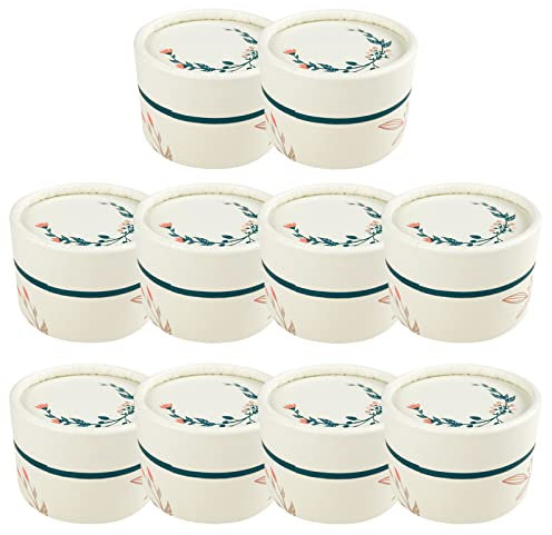 Wachsmann - leere Lippenbalsam Behälter - Kosmetiktiegel aus Pappe - 10 Stück | 50 ml