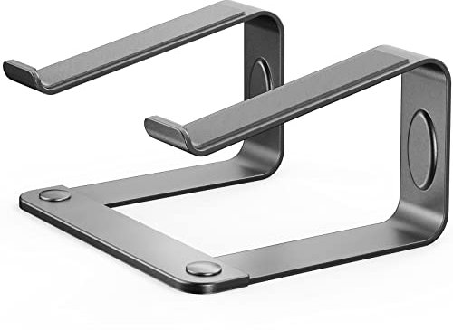 LORYERGO Laptop Stand, Ergonomic Laptop Riser Laptop Stand for Desk, Notebook Stand Compatible with Most 10-15.6” Laptops, Space Grey
