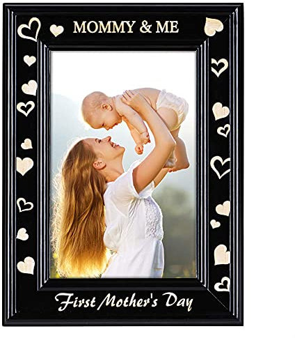 Hohomark Bilderrahmen für den ersten Muttertag, Geschenk für Mama vom Baby, Mama und mich, zum 1. Muttertag, für Neugeborene und Neugeborene, für Babyzimmer, für 8.9x14 cm große Fotos
