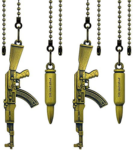 4 Pieces Dotlite Bronze Pull Chains Ceiling Fan Pull Chain Extension Fan Pull Chain Pendant 12 Inch Ceiling Fan Chain Extender Ornament with Ball Fan Chain Connector (Bronze)