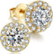 Ohrstecker Silber 925 Damen Gold Ohrringe Zirkonia Diamant Herren Set Stecker Damen Silber