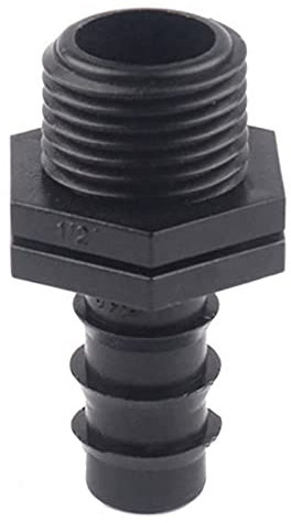 5 stücke 1/23/4 Außengewinde PE-Rohrverbinder Bewässerungsschlauchanschlüsse Bewässerungsrohr Gewinde-Gerade Anschlussadapter,Male /2 Inch-16mm