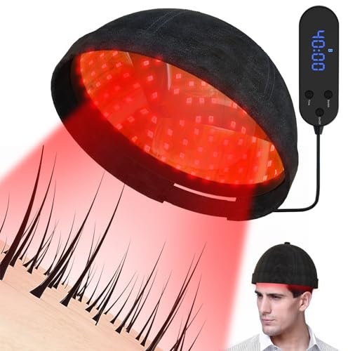 Helm für Laser-Haarwachstum,Rot Infrarot Lichttherapie Stimuliert Haarwachstum,Kehrt Ausdünnung,Volleres Haar.Anti-Haarausfall Fördert Nachwachsen Haare.Behandlung Haarausfall Männer Frauen(Laserhelm)