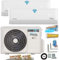 9000+12000 BTU Quick-Connect ECO Smart Inverter MultiSplit Klimaanlage Sehr Leise mit Self Clean/WiFi/Super Ioniser/Follow Me Komplett Set inkl. Leitungen & Heizfunktion