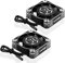 2Pack 16000RPM RC Motor Cooling Fan 40mm 8.5V Aluminum RC Fans Replacement Parts for Diameter 40-50mm Motor Heatsink for 1:8 1:5 Scale RC Car Turck (Silver Black)