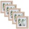 Wackadoo 5er Set Bilderrahmen, FSC Holzrahmen Fotogalerie Glasscheibe Fotorahmen mit Glasscheibe Collage 10x10 cm (10 x 10, Ahorn)