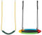 DREAMADE 2er Set Nestschaukel + Elastischer Kinderschaukel, Gartenschaukel mit verstellbaren Seilen, Doppelschaukel Schaukelsitz Brettschaukel Schaukelbrett bis 150kg belastbar (2 Schaukeln)