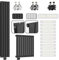Aquamarin® Design Heizkörper - Multiblock, Heizkörperventil, 1/2 Zoll, Horizontal, Flach, Doppellagig, 600x1022mm, 1365W, Mittelanschluss, Anthrazit - Paneelheizkörper, Badheizkörper, Flachheizkörper