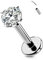 OUFER Body Piercing Lippenpiercing Piercing-Piercing Titan 6/8/10/12 Helix-Tragus-Ohrring 16g Zirkonia Tragus Helix Conch Lippenpiercing Gehäuse Stahl