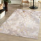 Mazovia Modern Teppich Wohnzimmer, Kurzflor elegant glänzender - Abstrakt Marmor Design - Wohnzimmerteppich in Beige Creme mit Gold 80 x 150 cm