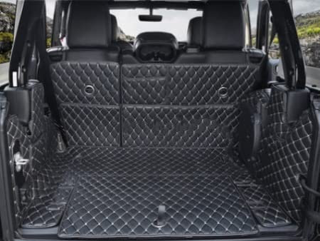 Kofferraummatte Spezielle Kofferraummatten Für Jeep Für Wrangler Für JL 4-Türer 2018-2022 Langlebige Kofferraummatten Auto Kofferraummatte (Farbe : Schwarzbeige, Größe : Subwoofer)