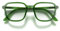 LONDON MOLE Brillen - Coole & Stilvolle Quadratische Lesebrille | Unisex | Transparentes Grün | Federscharniere | + 1,0 Vergrößerung