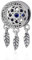 Traumfänger Charms passen Pandora Herz Armband, 925 Sterling Silber Dreamcatcher Perlen mit Mond Feder Blume Charme, Geschenke für Muttertag/Nichte/Schwester