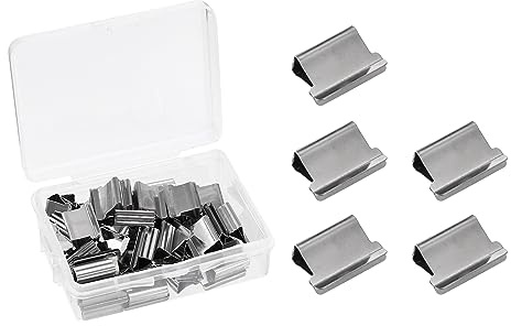 PATIKIL 1,5 x 1 cm Klemmen, 50 Stück Büroklammern, Metallbindung, silberfarben