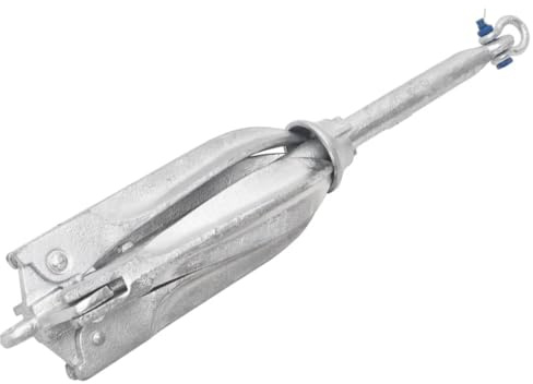 vidaXL Klappanker Silber 12 kg Feuerverzinktes Gusseisen
