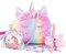 JYPS Sac à Main Licorne pour Petites Filles, 7PCS Sac à Bandoulière Mignon pour Enfants avec Dress up Jewelry Set Faire Semblant Accessoires de Jeu, Cadeau d'anniversaire Licorne Cadeau Fille Jouet